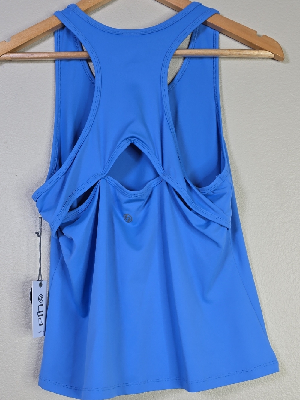Lija Bright Blue Its All About Love Rival Racerback Tank Size Large Nwt - Picture 6 of 7